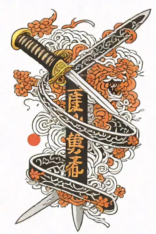 Samurai Sword With Inscriptions And All