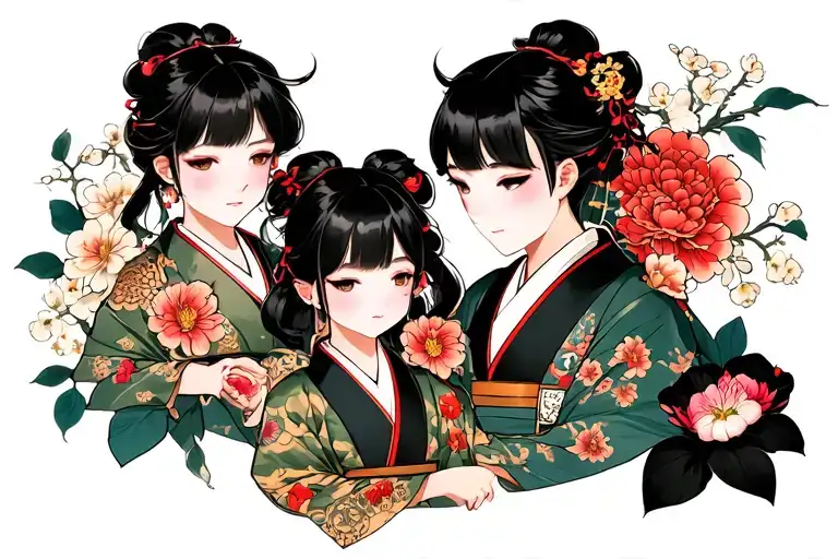 Family Anime Army Love