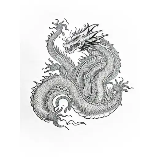 Dragon Tattoo For Shoulder And Chest