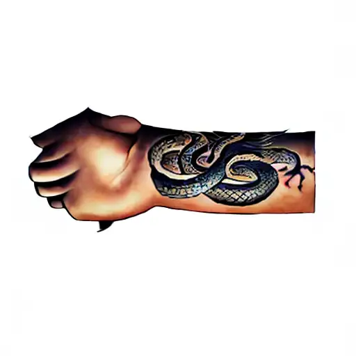 Snake Tattoo Strong Cover-up