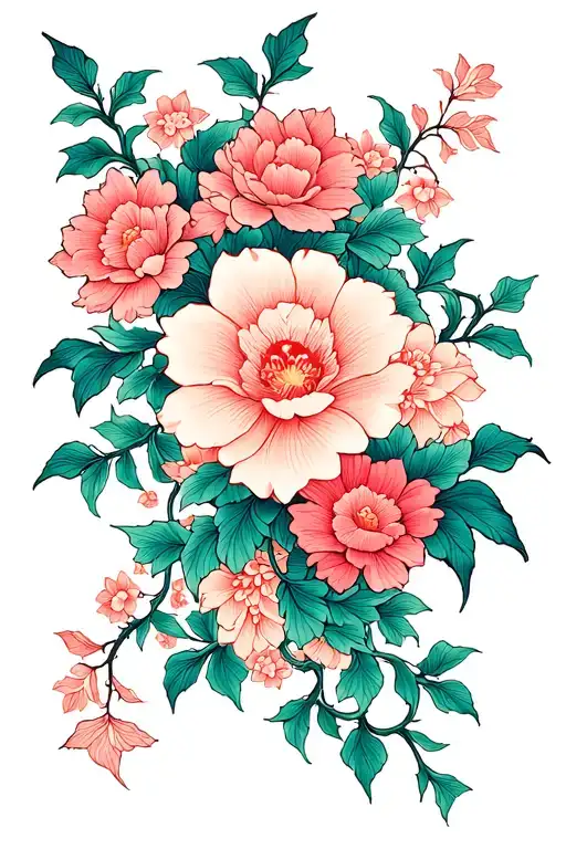 Floral Vine Thin Long