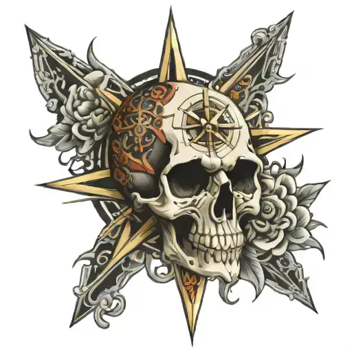 Compass Sun Skull