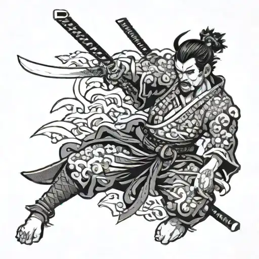 Katana Cuts Through A Samurai With Horns
