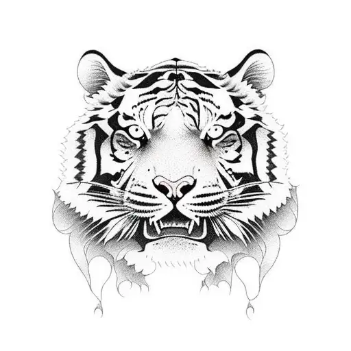 Tiger Muscular Strong