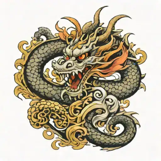 Design A Tattoo Of A Dragon On A Box Of Pandora