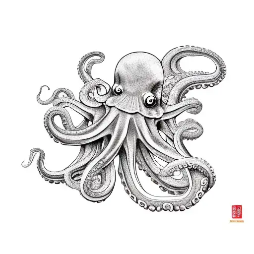 Octopus In The Style Of The Ancient Incas Full Colour