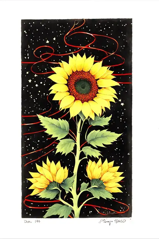 Date 1974 A Passo With A Sunflower In Better Stars A Red Wire Intertwined Everything