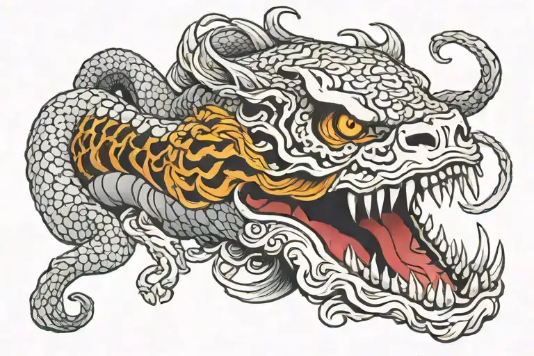 Tiger Dragon Snake Fish Skull