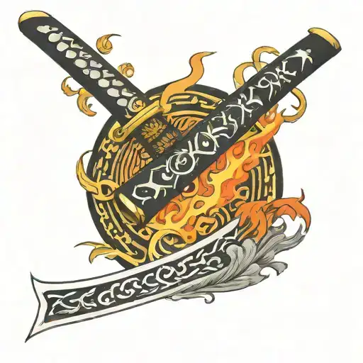 Tanjiro Kamado's Katana With Flame