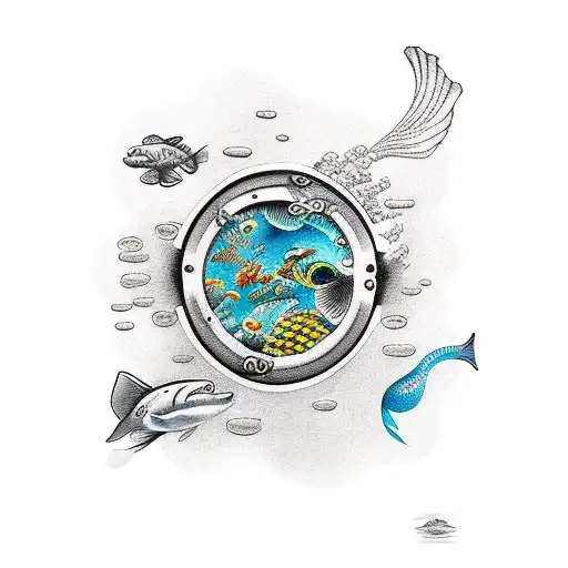 Classic Suite Scuba Diver Holding Opened Treasure Box Under Water