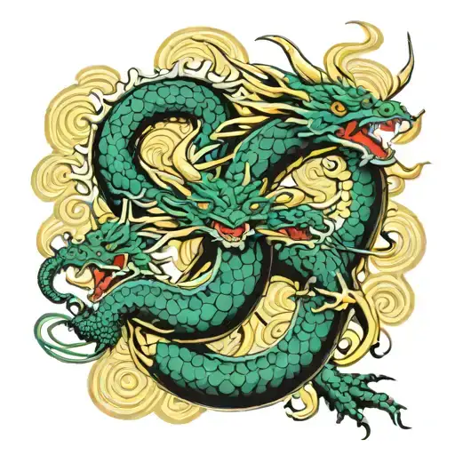 Shenron And Haku Dragon Together