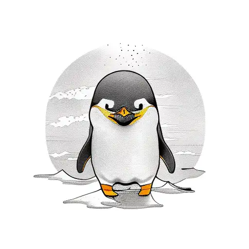 Penguin Flexing Its Muscles In A Gym Mirror