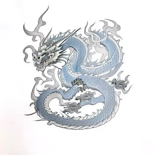 Dragon Holding A Yin Yan
