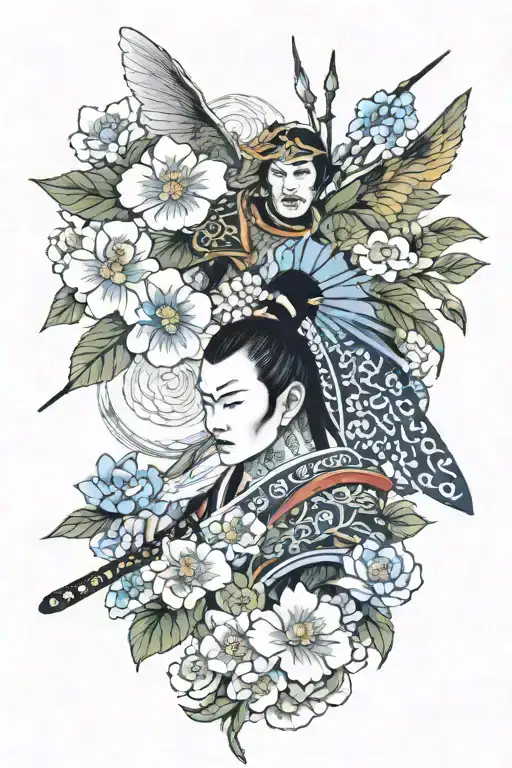 Myosotis And Japan Warrior