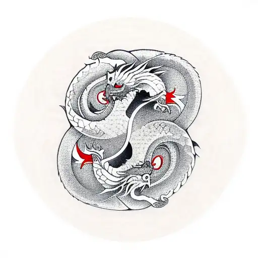 Dragon Coreano Con Yin Yang