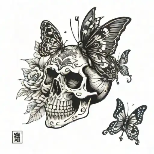 Butterfly But Skull