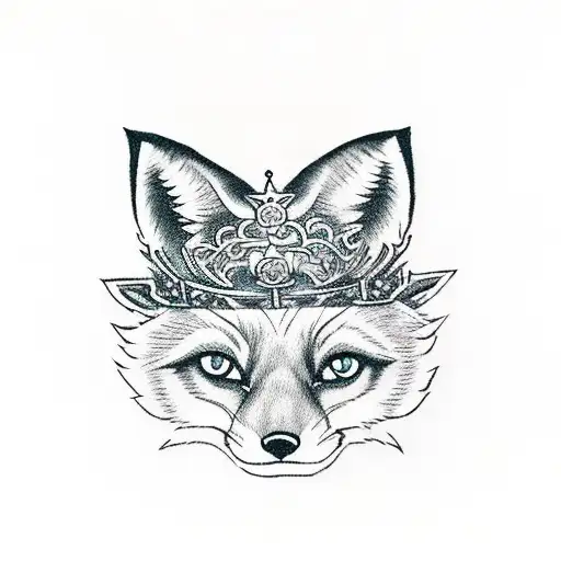 Fox With X For Eyes And A Throne Crown