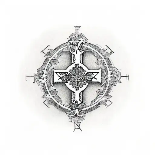 Christian Cross With Scripture