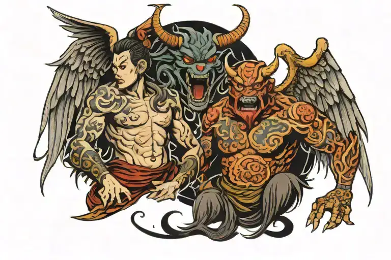 Fight Angel And Demon