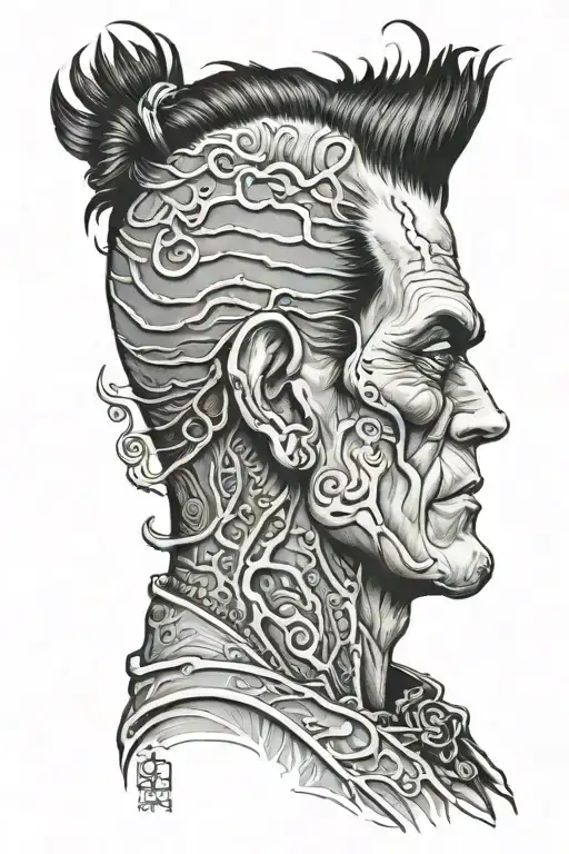 Frankenstein Profile Portrait
