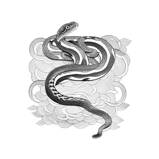 Snake Wrapping Around Neck