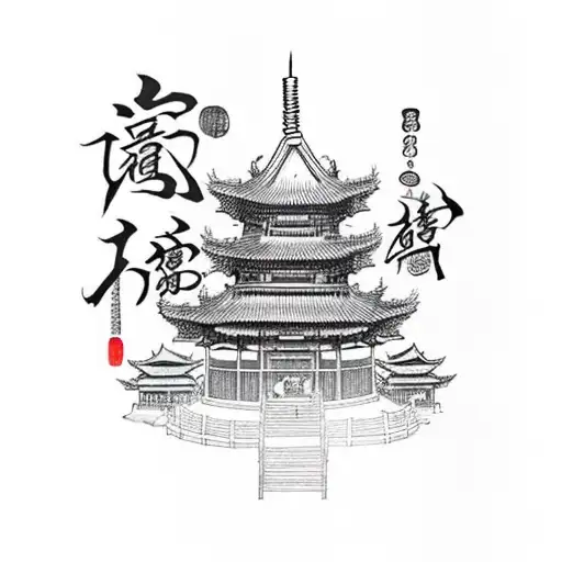 Chinese Temple Sleeve