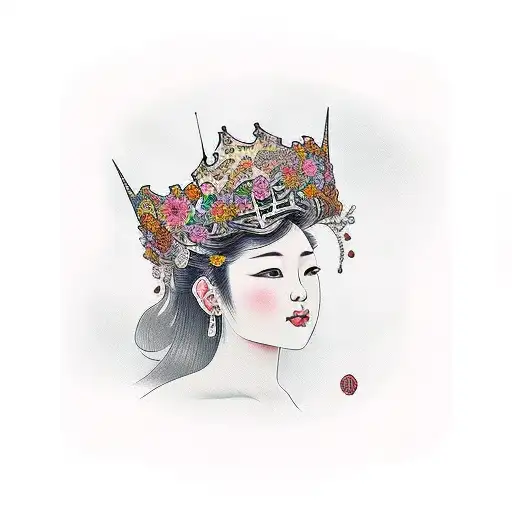 A Girl With A Crown Of Flowers