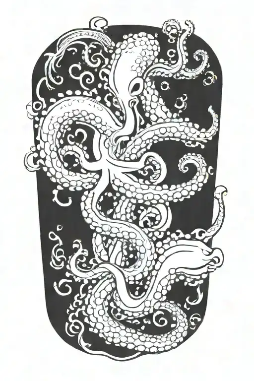 Japense Water And Octopus Wrapped