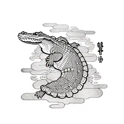 Alligator Chasing A Golden Shelled Turtle