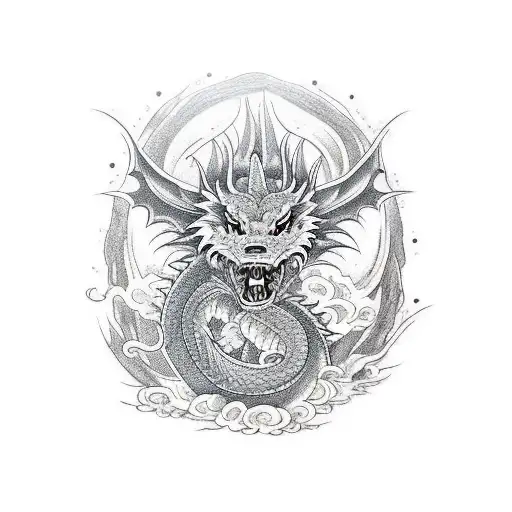 Dragon With Wolf Body