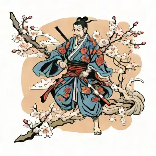 Samurai Cheery Blossom Tree