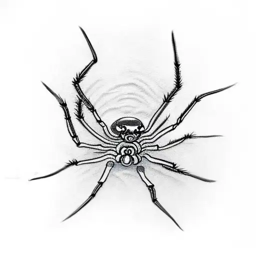 Spider With A Japanese Character Inside