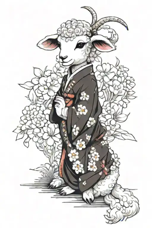 Lamb Full Body Cute Girly