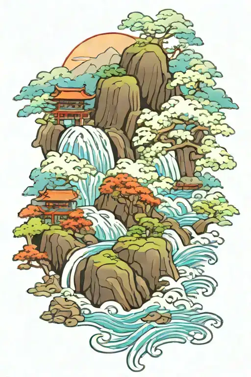 Waterfall Scene