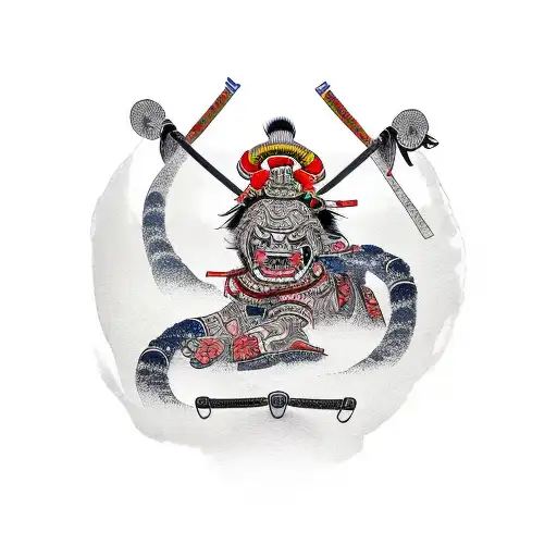 Samurai Doing A Backflip On Ski's