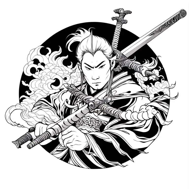 Warrior Wielding A Sword