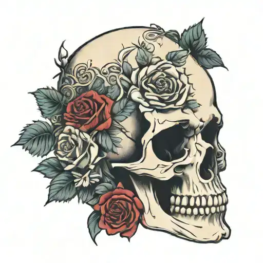 Skull And Roses