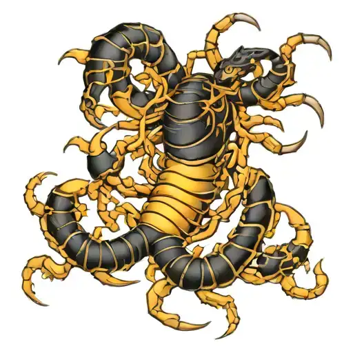 Scorpion Surrounded By Fier