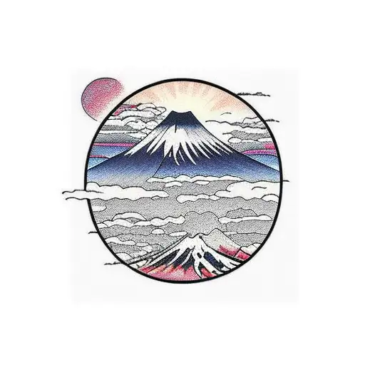 Mount Fuji At Sunset