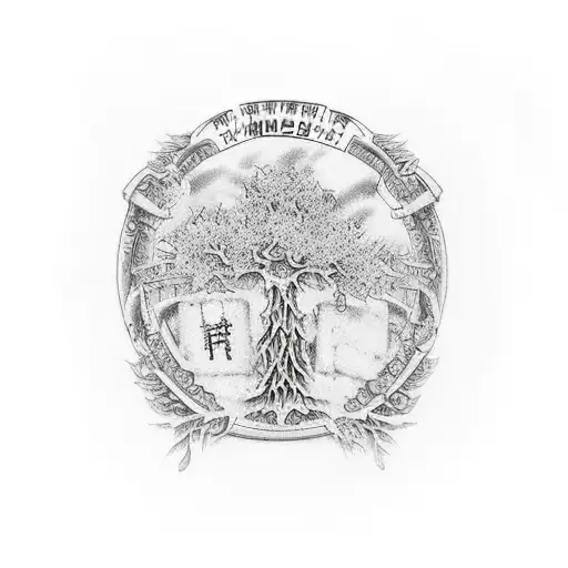 Jewish Cemetary Symbol Tree Trunk And The Italian Symbol For Affection