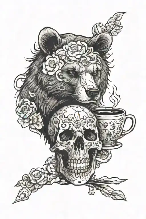 Bear Ussr Cats Skull Coffee