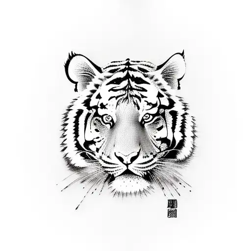 Tiger With Rabbit Full Hand