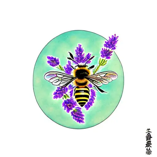 Honey Bee And Lavender