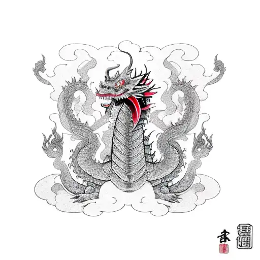 Dragon Who Looks Like Shenron With Japanese Elements