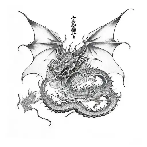 Dark Old School Dragon