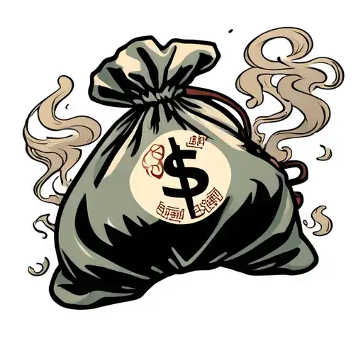 Money Bag With Smoke Rising