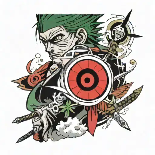 Sharingan Eye And Zoro One Piece