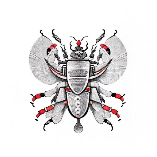 Beetle Red And Black Egyptian