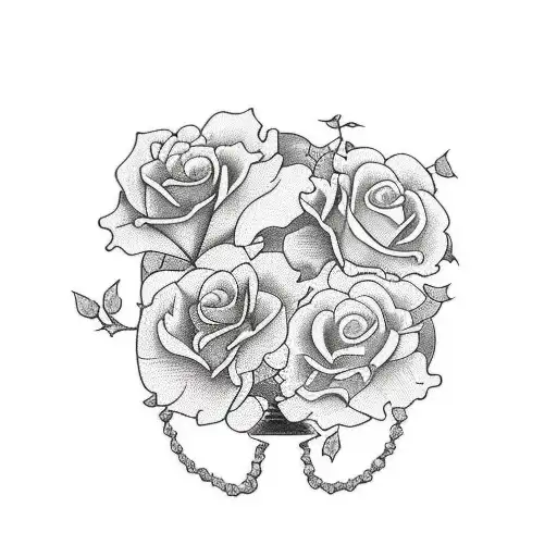 Martini Glass And Rose