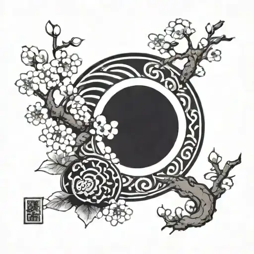 Japanese Art Cherry Tree Cuisine Sushi